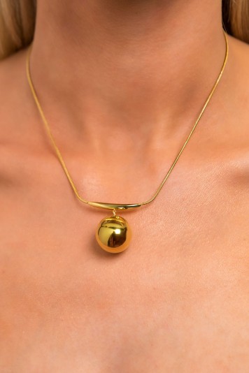 Κολιέ ball pendant ασημί