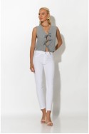Παντελόνι slim fit push-up λευκό Παντελόνι slim fit push-up λευκό