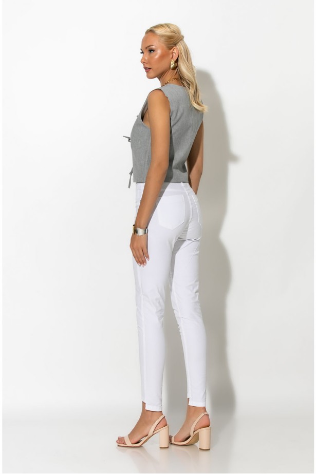 Παντελόνι slim fit push-up λευκό Παντελόνι slim fit push-up λευκό