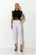 Παντελόνι slim fit λευκό Παντελόνι slim fit λευκό