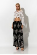 Μακρυμάνικο top crochet λευκό Μακρυμάνικο top crochet λευκό