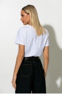 T-shirt με patch amour λευκό-κόκκινο T-shirt με patch amour λευκό-κόκκινο