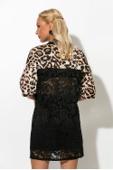 Μπλούζα δαντέλα με στάμπα california leopard print μπεζ Μπλούζα δαντέλα με στάμπα california leopard print μπεζ