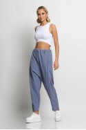 Baggy παντελόνι με λάστιχο στην μέση γκρισιελ Baggy παντελόνι με λάστιχο στην μέση γκρισιελ