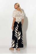 Παντελόνα με tropical print και κορδονι στην μέση μπλε Παντελόνα με tropical print και κορδονι στην μέση μπλε