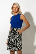 Βερμούδα με ζωνάκι zebra print μαύρο Βερμούδα με ζωνάκι zebra print μαύρο