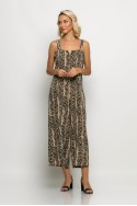 Ολόσωμη φόρμα τιραντέ με δέσιμο στην πλάτη snake print Ολόσωμη φόρμα τιραντέ με δέσιμο στην πλάτη snake print