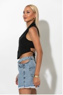 Jean σορτς cut out μπλε Jean σορτς cut out μπλε
