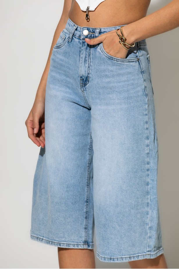 Jean baggy βερμούδα μπλε Jean baggy βερμούδα μπλε