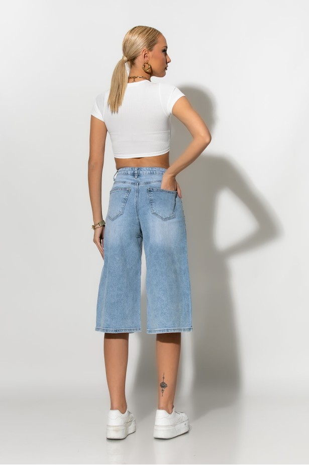 Jean baggy βερμούδα μπλε Jean baggy βερμούδα μπλε