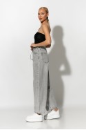 Baggy jean mom fit με ζωνάκι ανθρακί Baggy jean mom fit με ζωνάκι ανθρακί