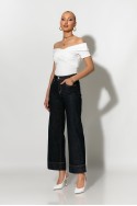 Jean mom fit με λεοπάρ λεπτομέρεια πίσω μπλε ντένιμ Jean mom fit με λεοπάρ λεπτομέρεια πίσω μπλε ντένιμ