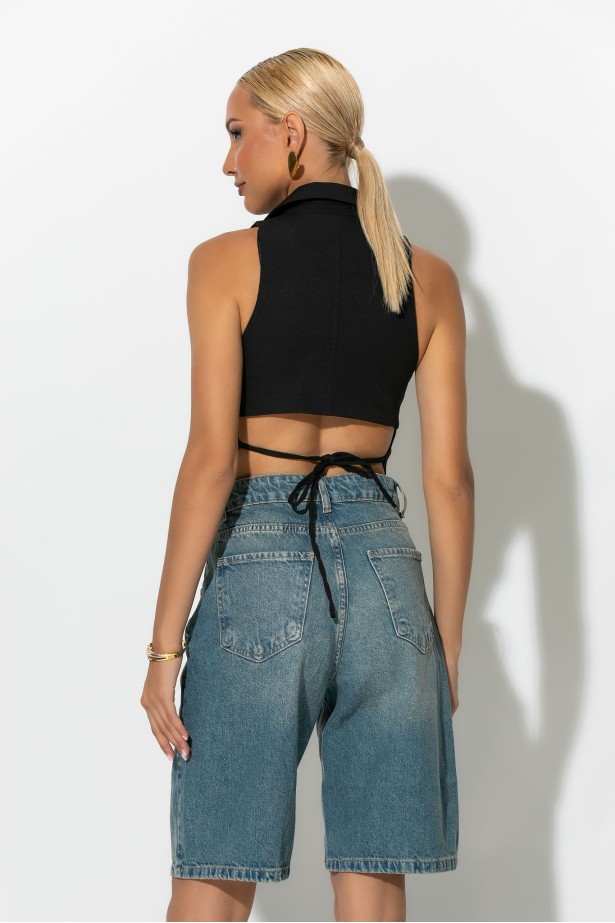 Jean loose βερμούδα μπλε Jean loose βερμούδα μπλε