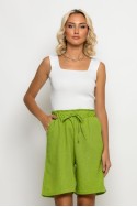 Βερμούδα με λινό apple green Βερμούδα με λινό apple green