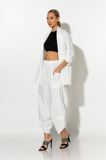 Σετ baggy παντελόνι και blazer ροζ