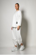 Σετ baggy παντελόνι και oversized μπλούζα λευκό Σετ baggy παντελόνι και oversized μπλούζα λευκό