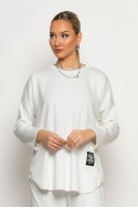 Σετ baggy παντελόνι και oversized μπλούζα λευκό Σετ baggy παντελόνι και oversized μπλούζα λευκό