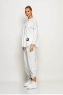 Σετ baggy παντελόνι και oversized μπλούζα λευκό Σετ baggy παντελόνι και oversized μπλούζα λευκό