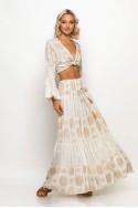 Boho σετ μπολερό και φούστα μπεζ Boho σετ μπολερό και φούστα μπεζ
