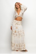 Boho σετ μπολερό και φούστα μπεζ Boho σετ μπολερό και φούστα μπεζ