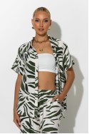 Σετ πουκάμισο και παντελόνι zebra print χακί Σετ πουκάμισο και παντελόνι zebra print χακί