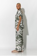 Σετ πουκάμισο και παντελόνι zebra print χακί Σετ πουκάμισο και παντελόνι zebra print χακί