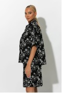Σετ floral βερμούδα και πουκάμισο μαύρο Σετ floral βερμούδα και πουκάμισο μαύρο