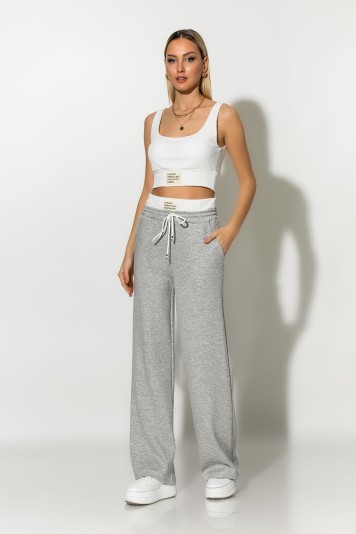 Σετ cropped μπλούζα τιραντέ με cups και boxer παντελόνα με pach μαύρο
