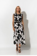 Μίντι φόρεμα αμάνικο cow print μαύρο Μίντι φόρεμα αμάνικο cow print μαύρο