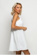 Μίνι φόρεμα knot halter neck λευκό Μίνι φόρεμα knot halter neck λευκό