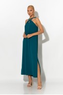 Μίντι φόρεμα knot halter neck μπλε ίντιγκο Μίντι φόρεμα knot halter neck μπλε ίντιγκο