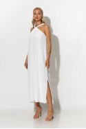 Μίντι φόρεμα knot halter neck λευκό Μίντι φόρεμα knot halter neck λευκό