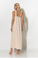 Μίντι φόρεμα knot halter neck μπεζ Μίντι φόρεμα knot halter neck μπεζ
