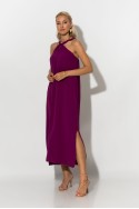 Μίντι φόρεμα knot halter neck μωβ Μίντι φόρεμα knot halter neck μωβ