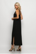 Μίντι φόρεμα knot halter neck μαύρο Μίντι φόρεμα knot halter neck μαύρο