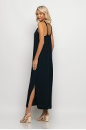 Μίντι φόρεμα knot halter neck μπλε navy Μίντι φόρεμα knot halter neck μπλε navy