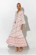 Boho φόρεμα κυπούρ με παγιέτα στην λαιμόκοψη κόκκινο Boho φόρεμα κυπούρ με παγιέτα στην λαιμόκοψη κόκκινο