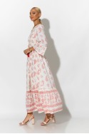 Boho φόρεμα κυπούρ με παγιέτα στην λαιμόκοψη κόκκινο Boho φόρεμα κυπούρ με παγιέτα στην λαιμόκοψη κόκκινο