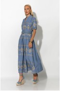 Ethnic elegance φόρεμα με κεντήματα μπλε Ethnic elegance φόρεμα με κεντήματα μπλε