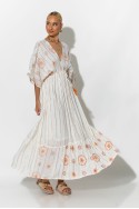 Φόρεμα boho με μανίκια νυχτερίδα πορτοκαλί Φόρεμα boho με μανίκια νυχτερίδα πορτοκαλί
