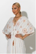 Φόρεμα boho με μανίκια νυχτερίδα πορτοκαλί Φόρεμα boho με μανίκια νυχτερίδα πορτοκαλί