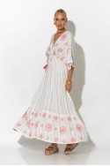 Φόρεμα boho με μανίκια νυχτερίδα κόκκινο Φόρεμα boho με μανίκια νυχτερίδα κόκκινο