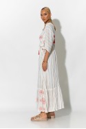 Φόρεμα boho με μανίκια νυχτερίδα κόκκινο Φόρεμα boho με μανίκια νυχτερίδα κόκκινο