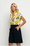 Πουκάμισο αμάνικο lemon print λευκό Πουκάμισο αμάνικο lemon print λευκό