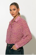 Leopard print πουκάμισο φούξια