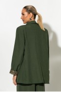 Blazer με φόδρα λεοπάρ λαδί