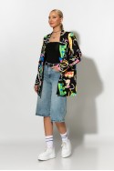 Blazer με graffiti print μαύρο Blazer με graffiti print μαύρο