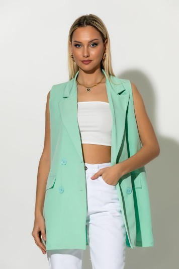 Αμάνικο blazer γκρι