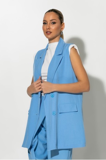 Αμάνικο blazer γκρι
