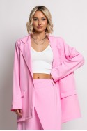 Oversized blazer με φόδρα ροζ Oversized blazer με φόδρα ροζ